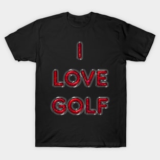 I Love Golf - Red T-Shirt